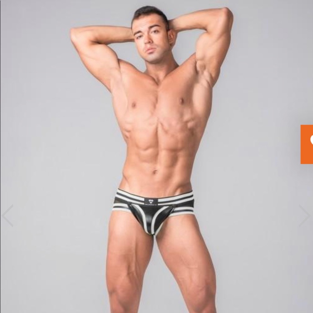 Youngero Maskulo Neon White Open Rear Briefs.BR110-80-L